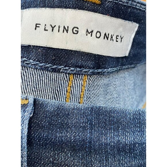 Flying Monkey Darker and Darker - High Rise Flare Jeans with Insert Panel Size 2 - Picture 6 of 9